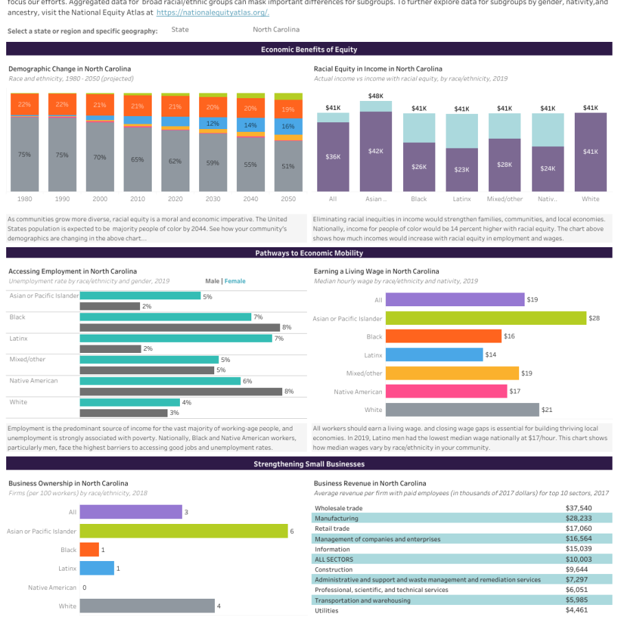 Dashboard image of Advancing Racial Equity Through Our Grantmaking Dashboard for the Truist Foundation
